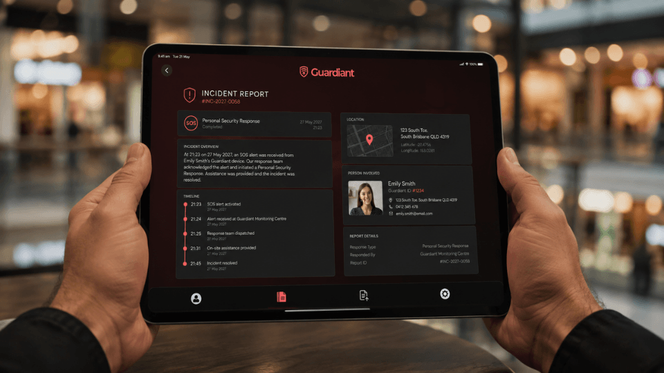 Guardiant incident report
