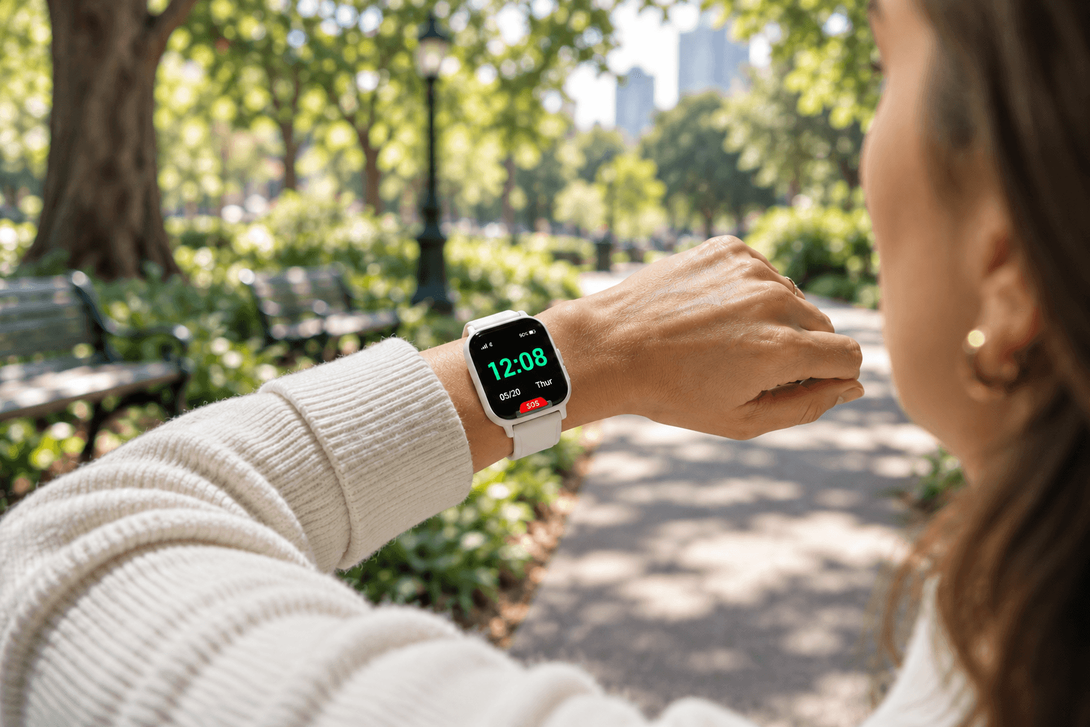 A safety watch worn during everyday activity