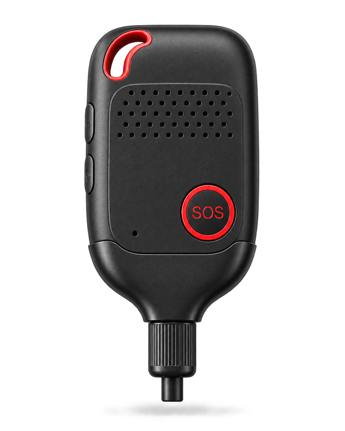 Black Guardiant Safety Pendant with red SOS button.